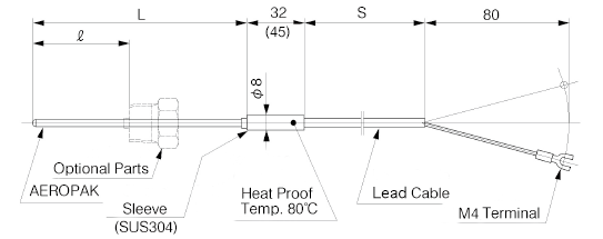 Sheathed Thermocouple with Extension Lead Wire image