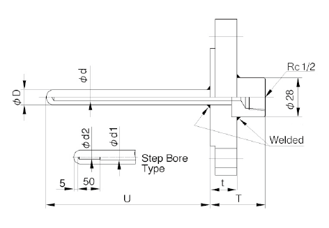 TW20B: Assembly Type Hollowed Out Protection Tube Flange Type image